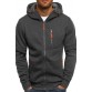 Men's Sports Fitness Leisure Jacquard Sweater Cardigan Hooded Jacket