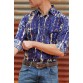 WESTERN LONG SLEEVE MEN'S SHIRT WITH RAINBOW STRIPE PRINT